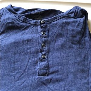 Navy Blue Long Sleeve Henley